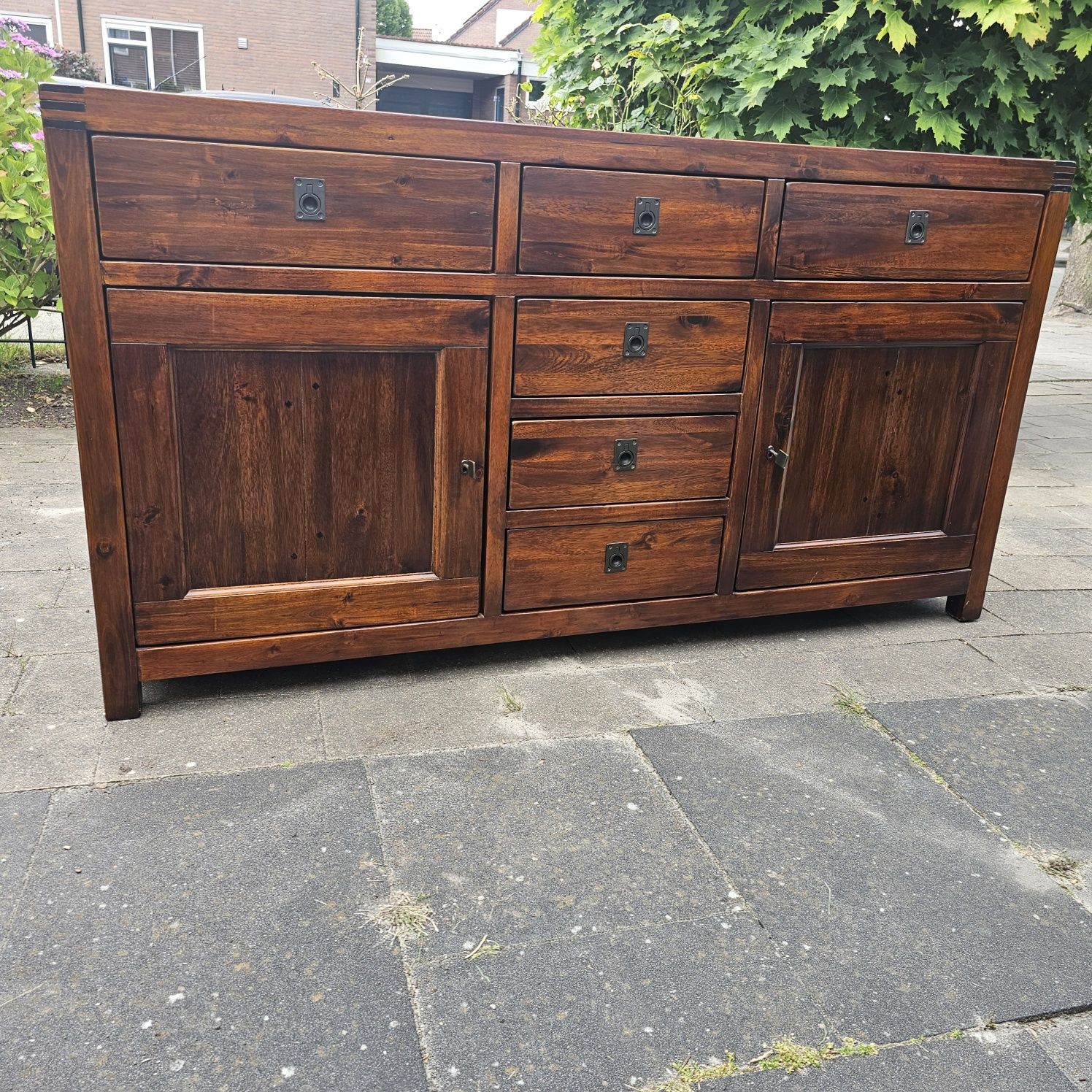 Drewniana komoda kolonialna 160x85x45