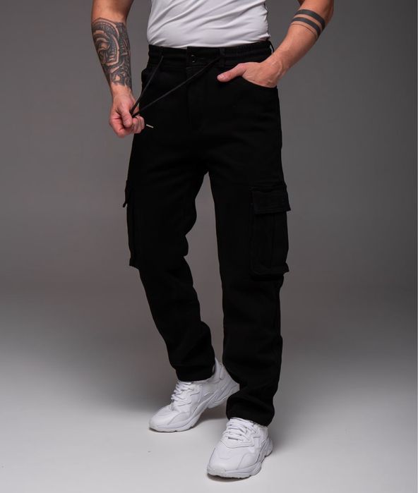 Чоловічі утеплені джинси на флісі, різні кольори