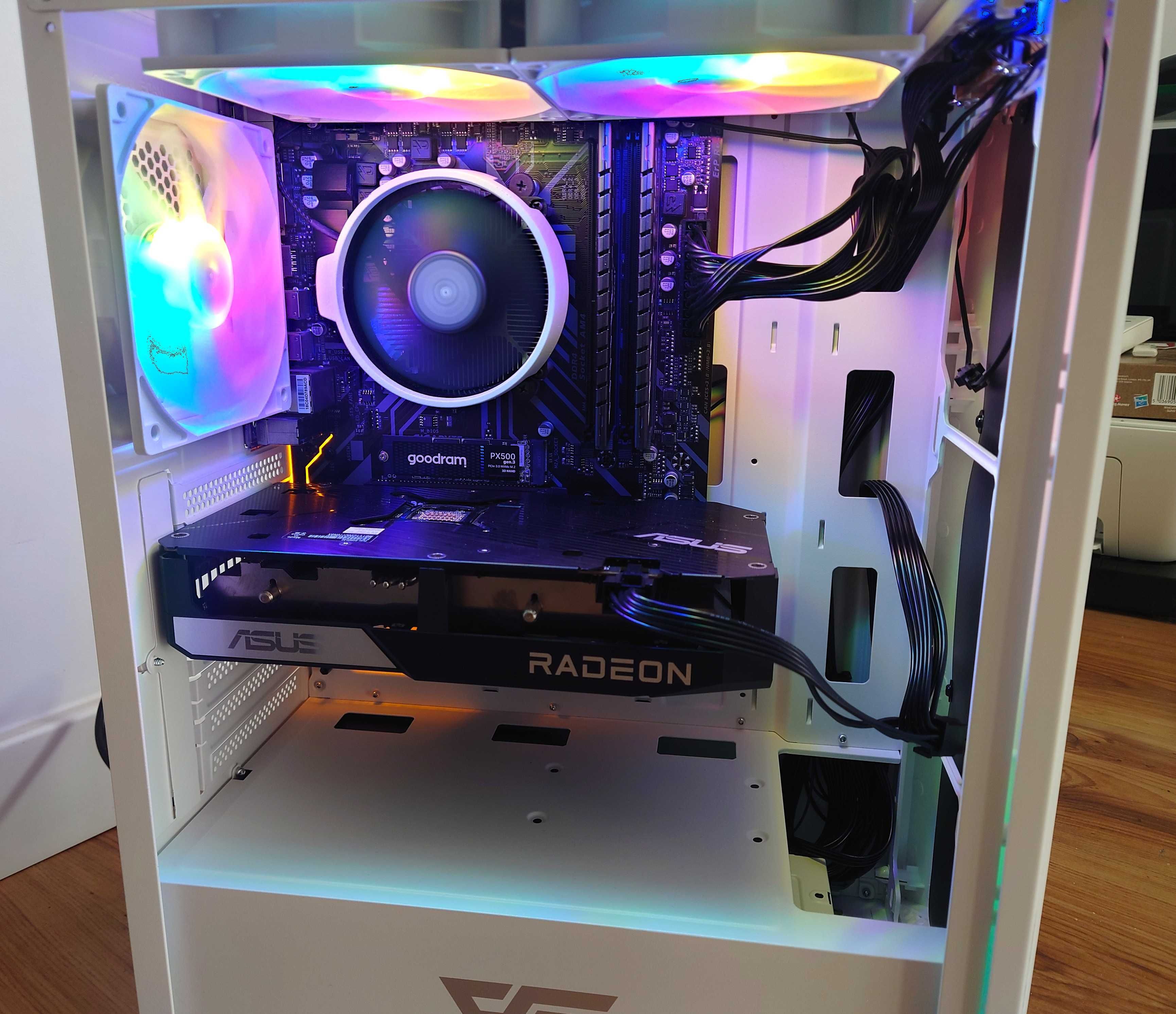 Komputer gamingowy ryzen 4500, 32GB DDR4, RX 6600 8GB Nowy SSD M.2 512