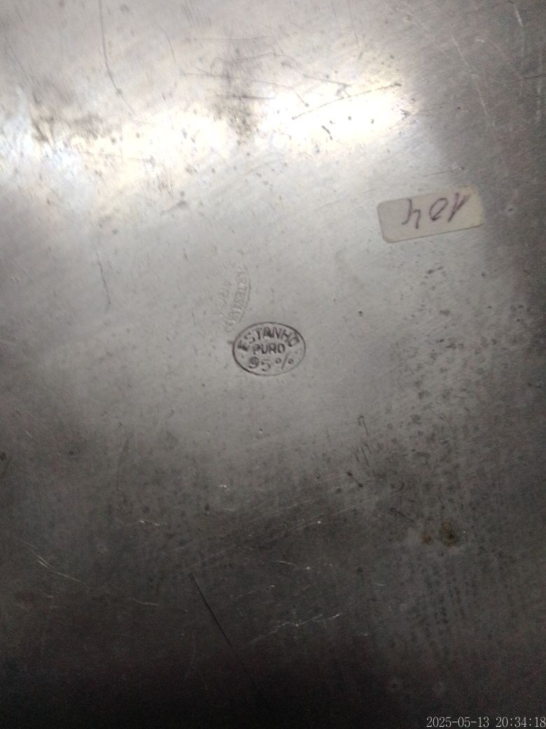 Terrina com prato em estanho 95%