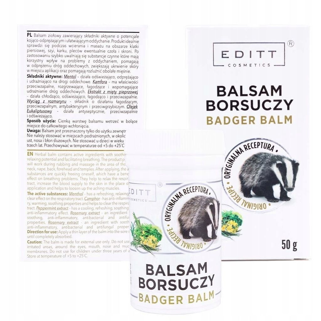 Krem maść balsam borsuczy lepsze oddychanie 50g