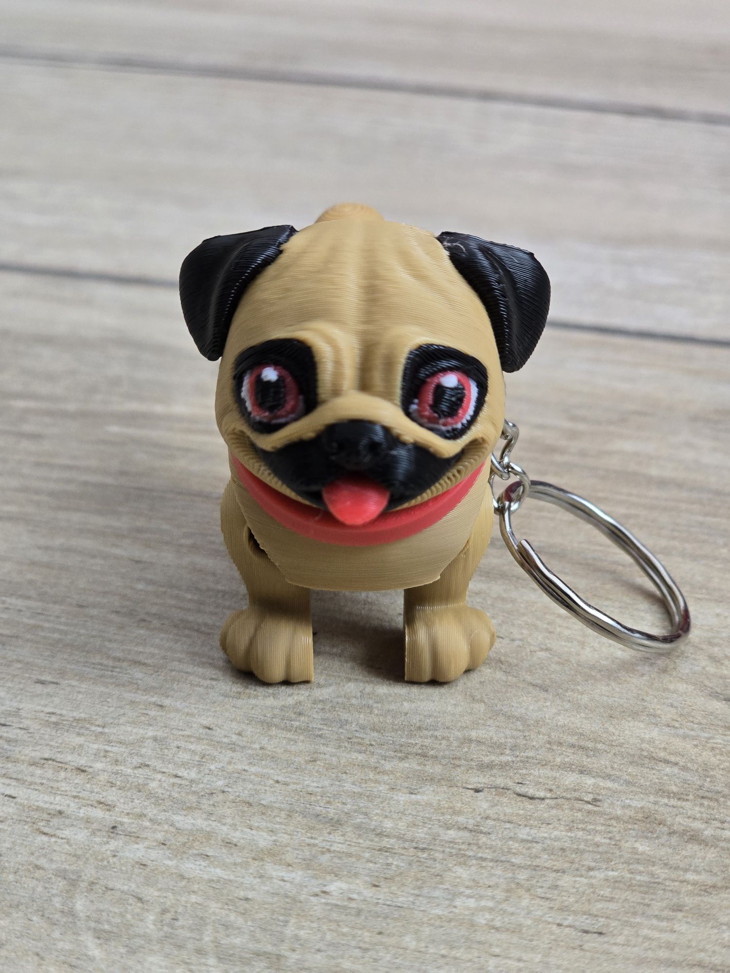Breloczek Mops 3d - Brelok Druk3d fidget Keychain mixGadzet