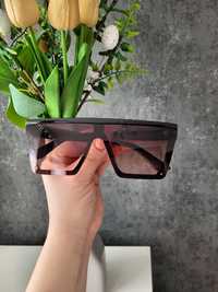 Nowe brązowe damskie okulary przeciwsłoneczne
