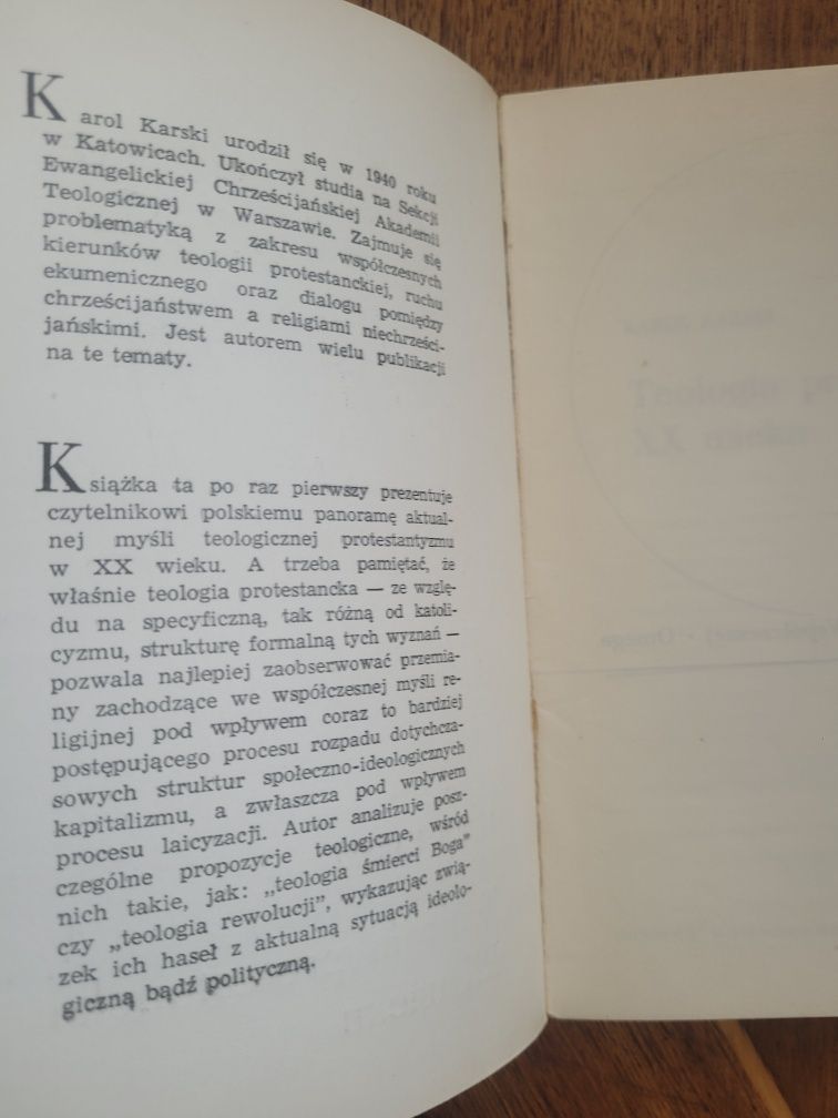 Karol Karski Teologia protestancka XX w. 1971 WP