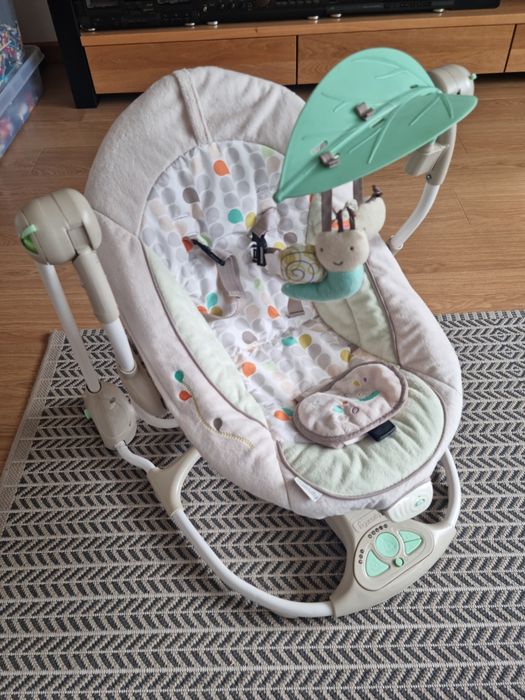 Zestaw bujaczek leżaczek Ingenuity + krzesełko podstawka Safety 1st