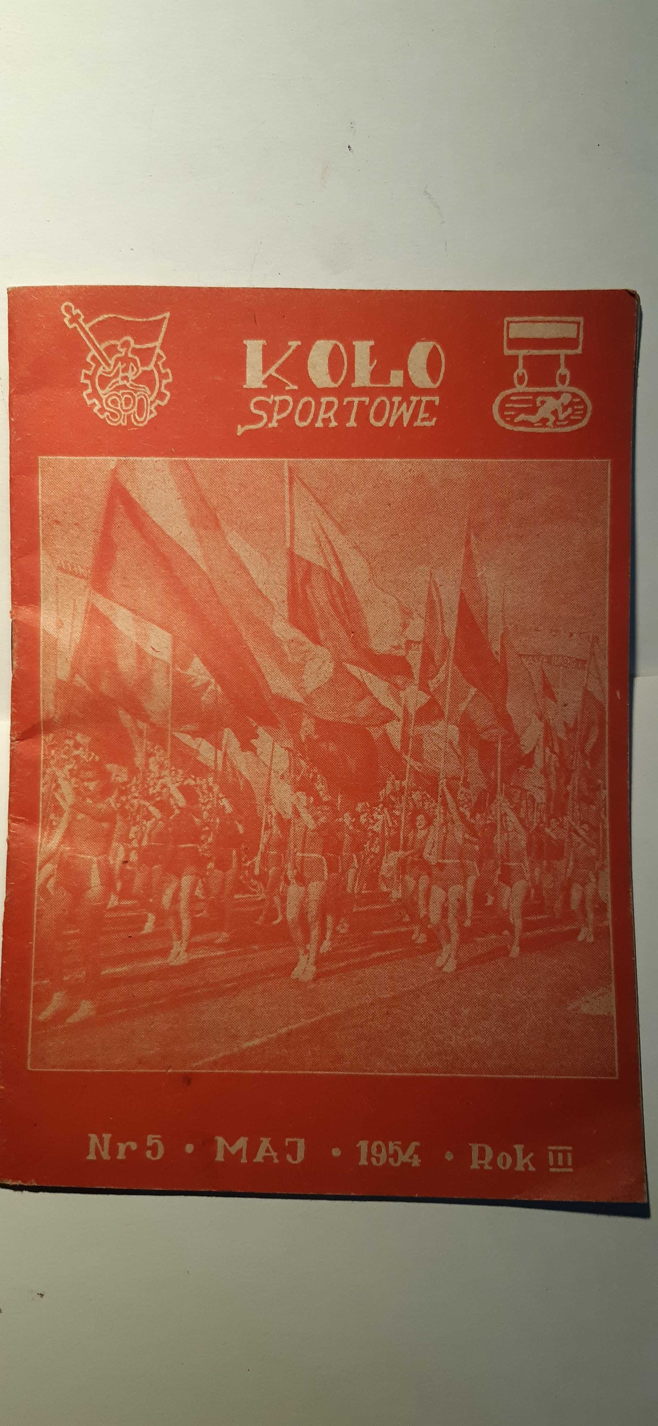 stare czasopismo koło sportowe maj 1954 rok dla kolekcjonerów