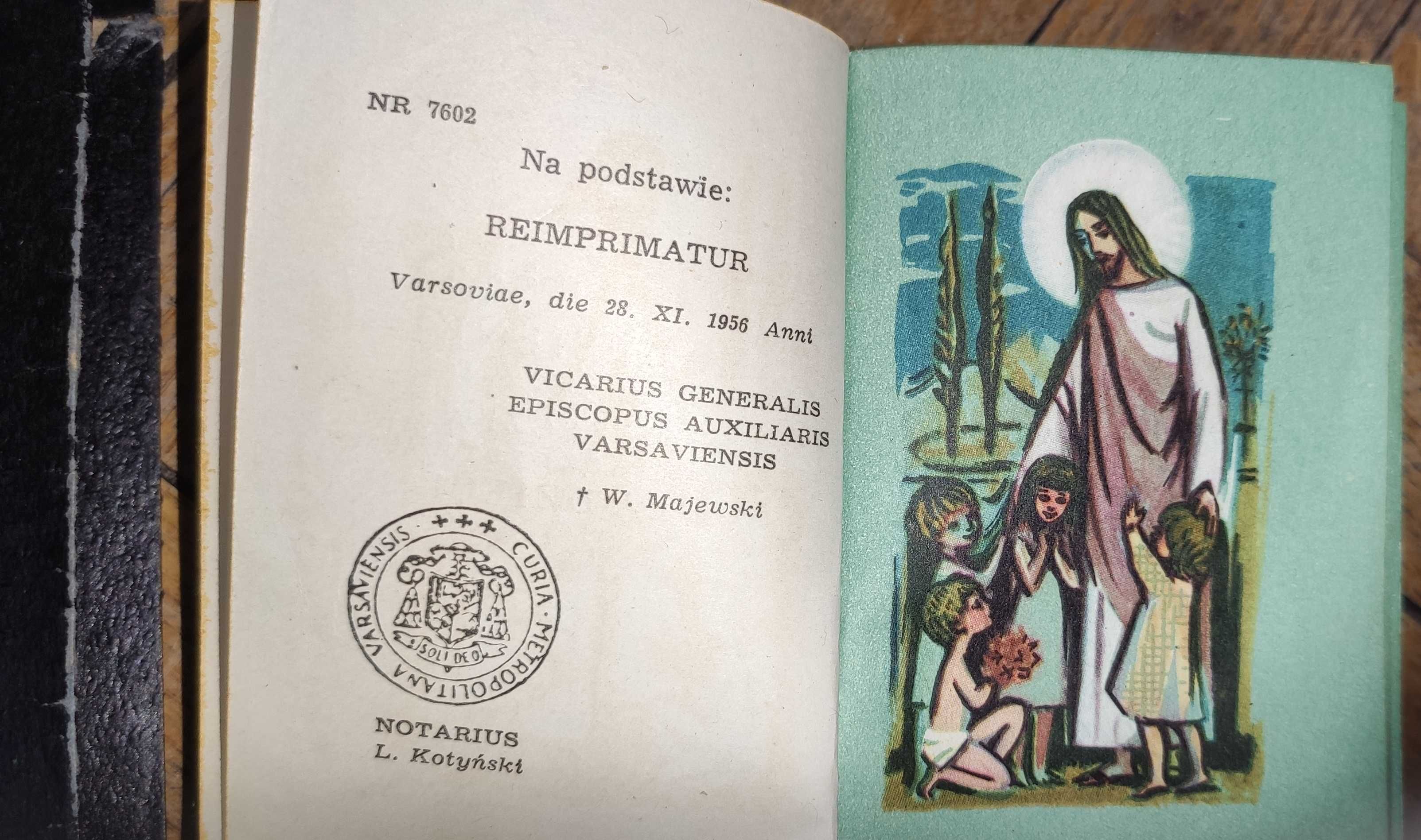 Pamiątka pierwszej komunii świętej Jezus malusieńki 1956 PAX w etui