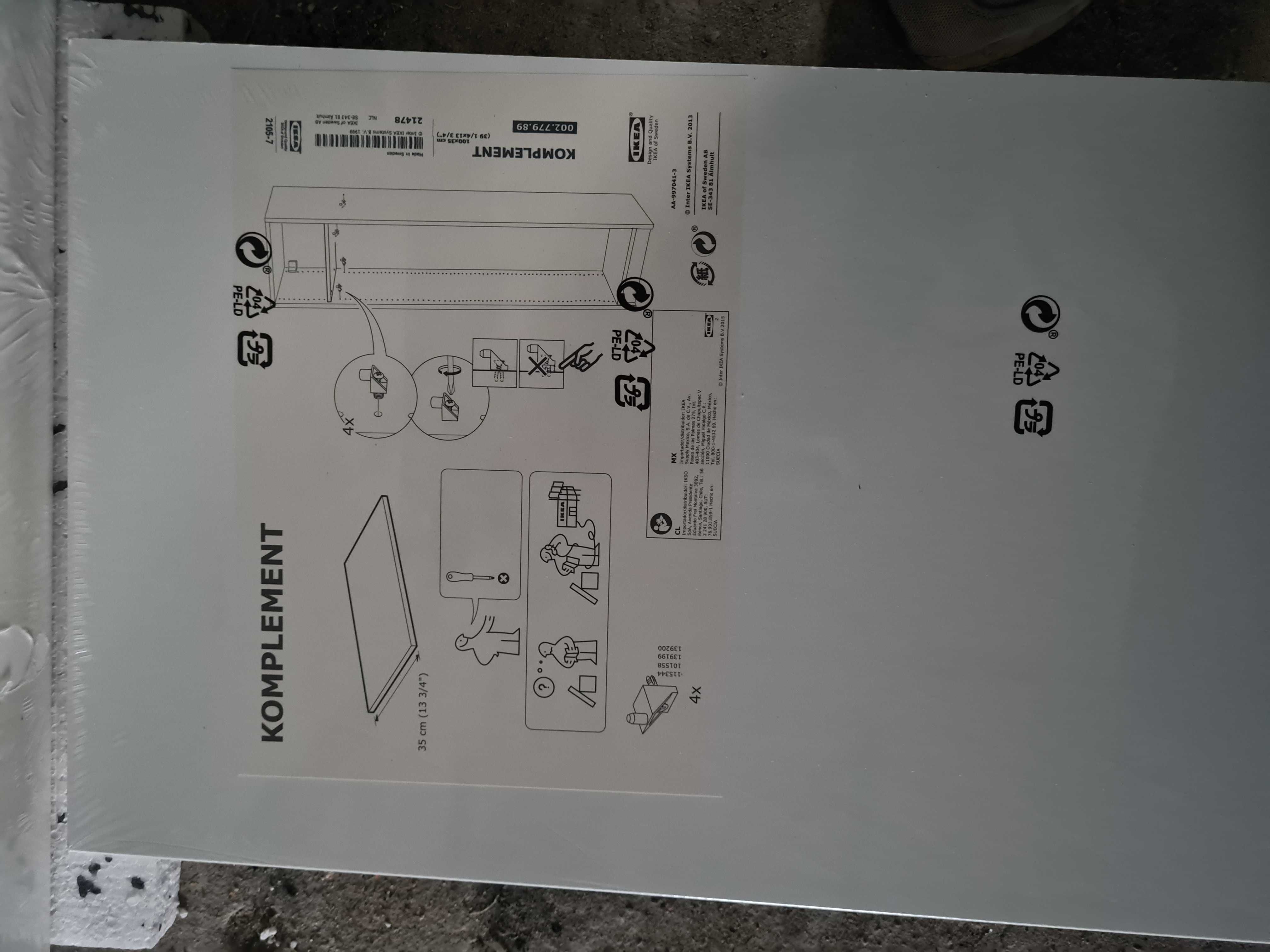 Półki - PAX komplement 2 szt. (100x35, 75x58)