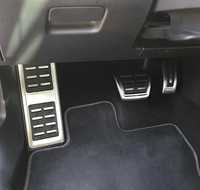 Conjunto Capas Pedais Alumínio Volkswagen Passat B8 Golf 7 8 Troc Audi Seat Leon 5F Skoda - Caixa Automática 3 peças