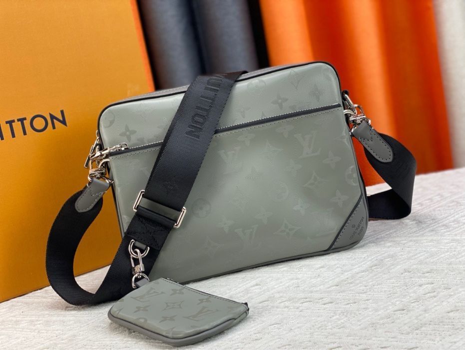 LOUIS VUITTON TRIO 3v1 messenger сумка мужская серая 3в1 через плечо