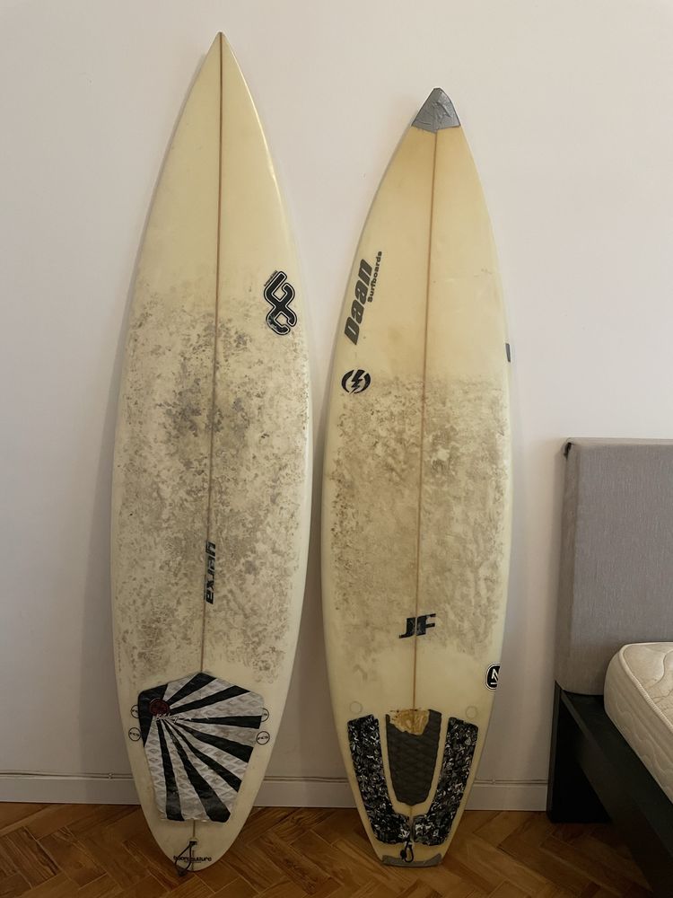 Pranchas de surf JF 5.10 e BC 6.3
