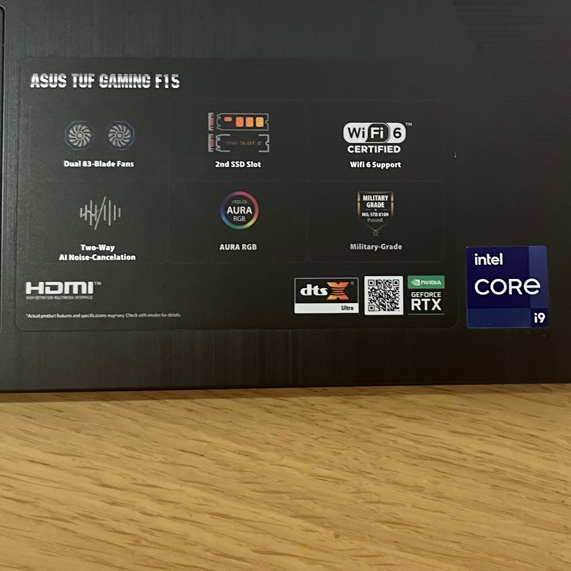 Portátil Gaming ASUS TUF F15 | Intel i9 | RTX 3060 | 16GB RAM