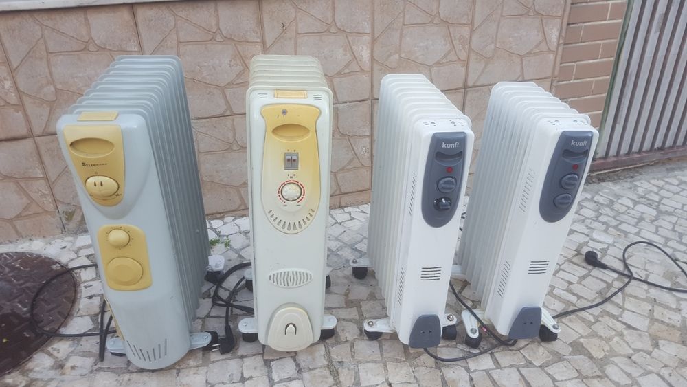 4 aquecedores a óleo