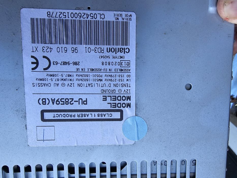 Radio samochodowe Clarion peugeot