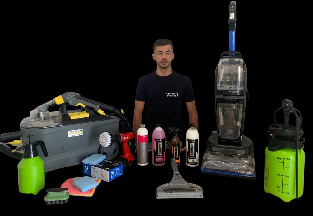 Limpeza de estofos de automóveis