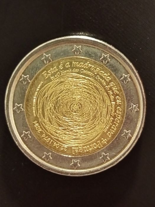 Moeda comemorativa 50 anos 25 Abril 2024 UNC