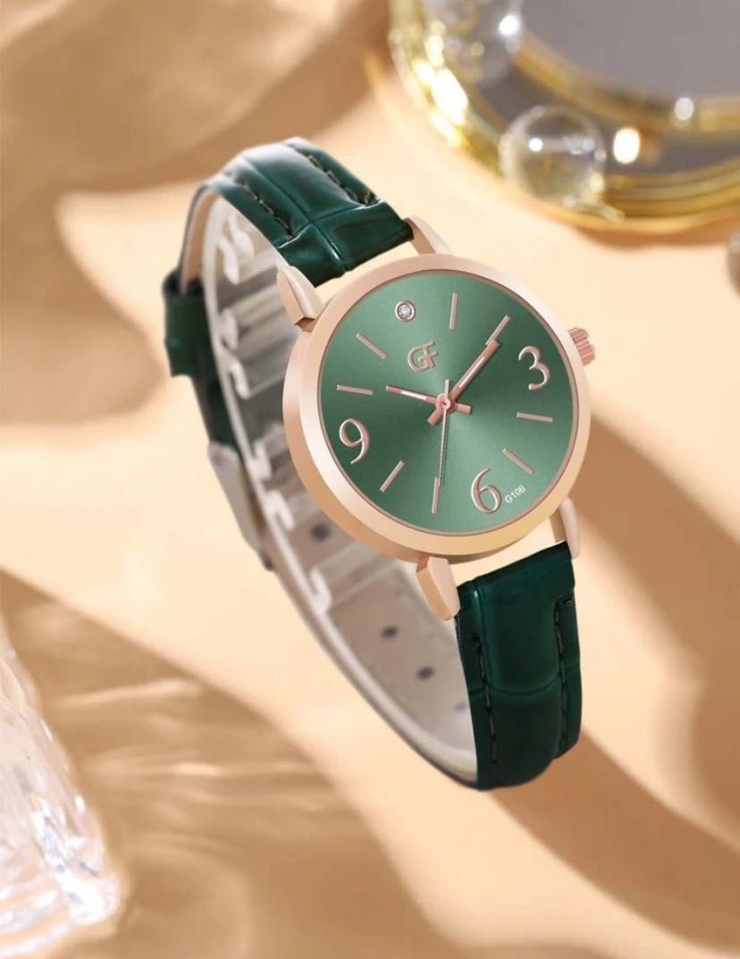 Zegarek damski zielony butelkowa zieleń