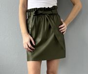 Vero Moda spódniczka skórzana XS 34 zielona khaki na gumie