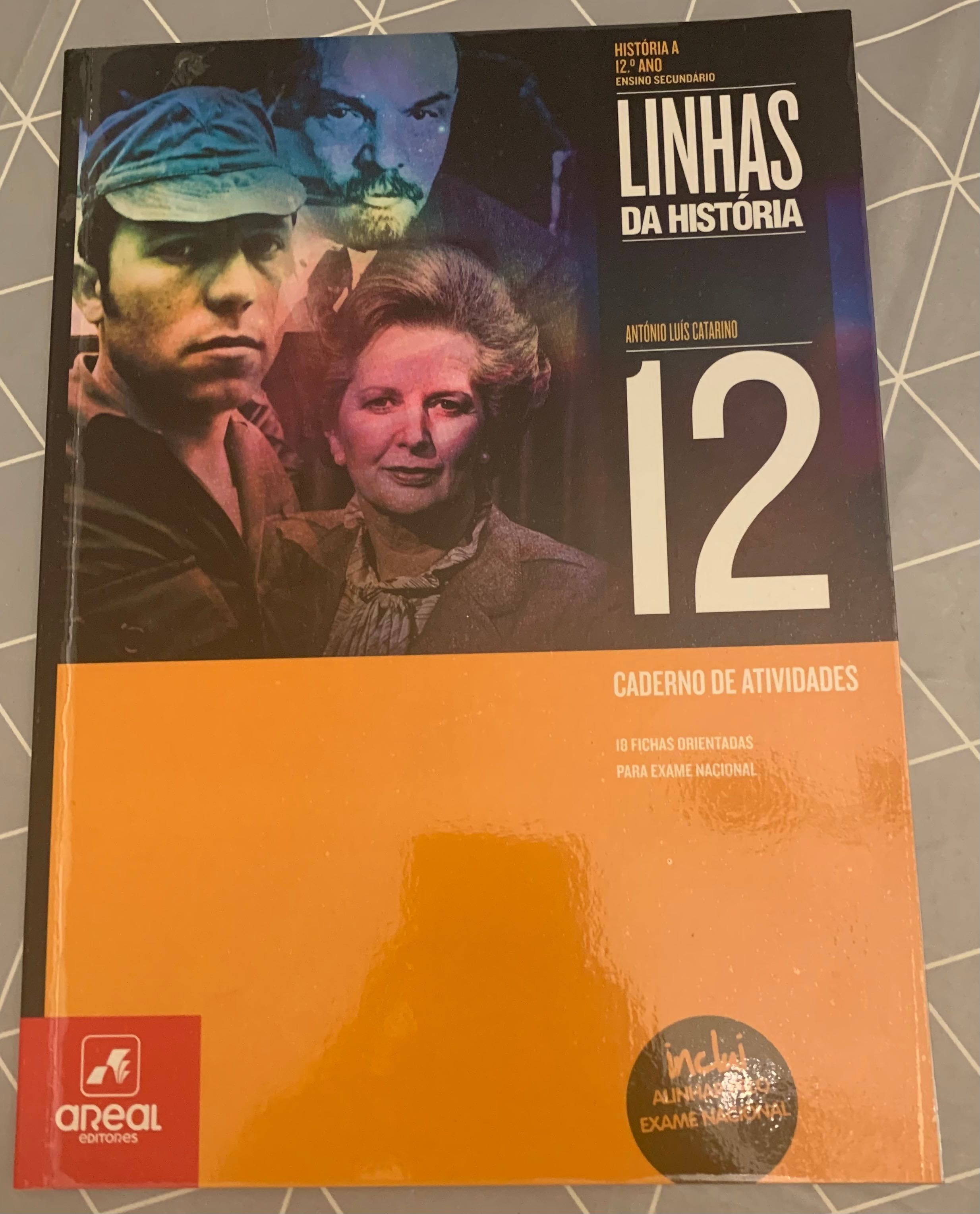 Manual de História, 12° Ano – P1, P2, P3 e Caderno de Atividades.