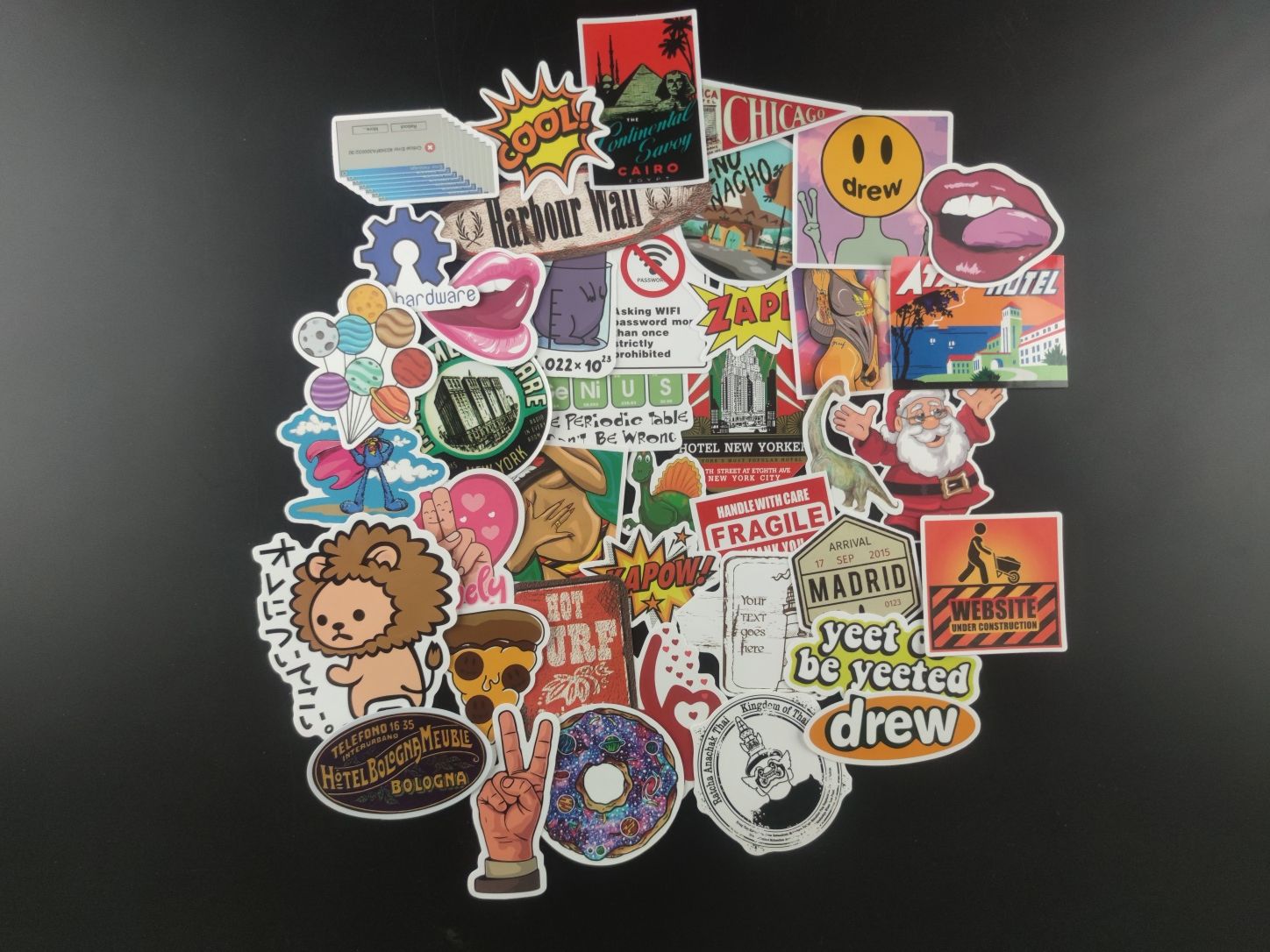 STICKER BOMB Naklejki Obklejki Oklejki Wlepki Snowboard Zestaw #8