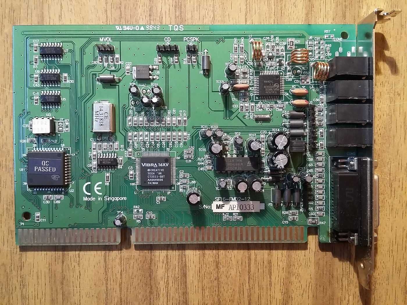Звуковая карта Creative Sound Blaster CT2511-SBT Vibra 16XV ISA