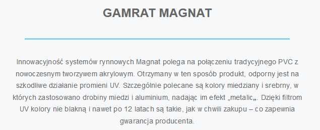 Rynna Dachowa Magnat  4m 125mm