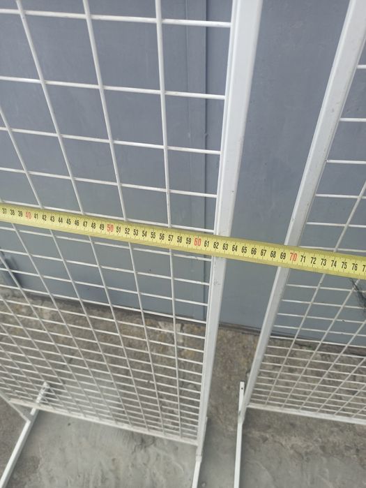 Стеллаж металлический разборной,молотковая покраска. Торговая сетчатая