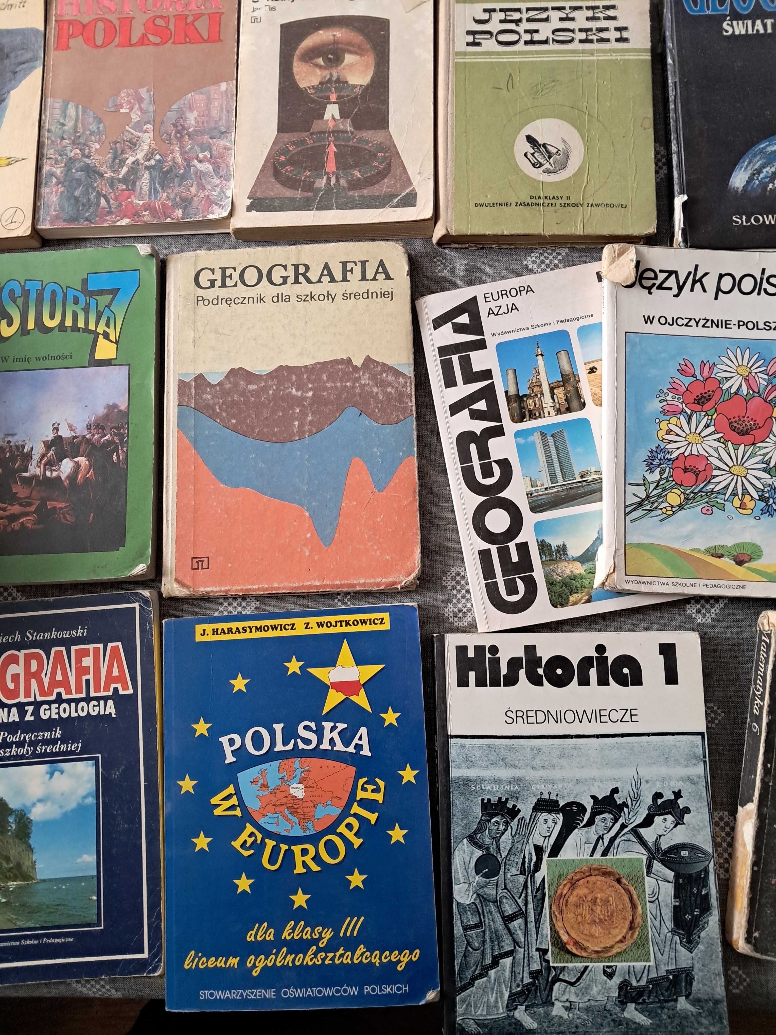 Zestaw podręczników szkoła podst. i liceum Lata 80te i 90te - 20szt.