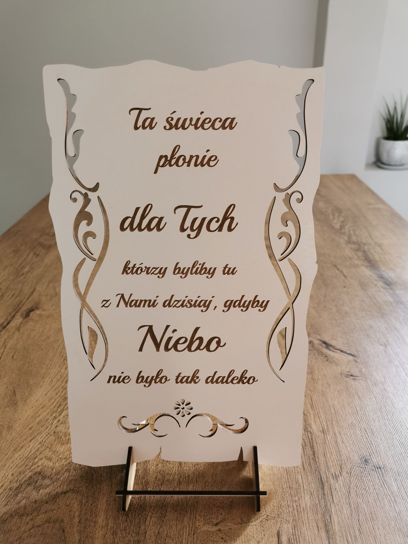 Tabliczka Ta świeca płonie dla Tych