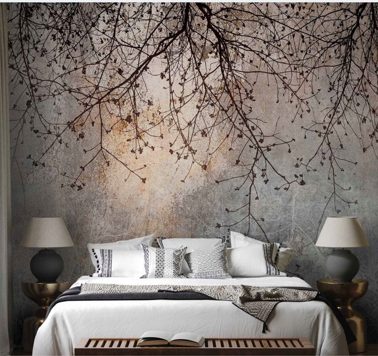 Fototapeta drzewa galazki boho na scianie 300x210