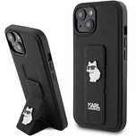 Etui Karl Lagerfeld Gripstand Saffiano Choupette Pins na iPhone 15 Plu