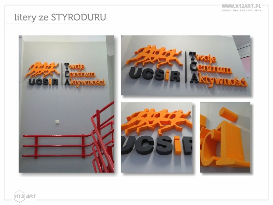 Litery ze Styroduru Przestrzenne Logo 3D Plexi REKLAMA zewnętrzna WAWA