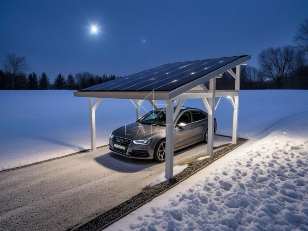 MONTE I Wiata garażowa carport jednostanowiskowa fotowoltaika