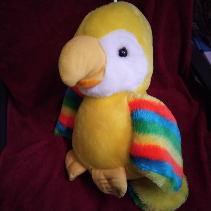 Велика м'яка іграшка Попугай 42см