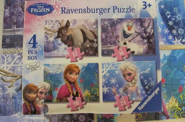Пазли Ravensburger Frozen 4в 1 оригінал + два набори у подарунок