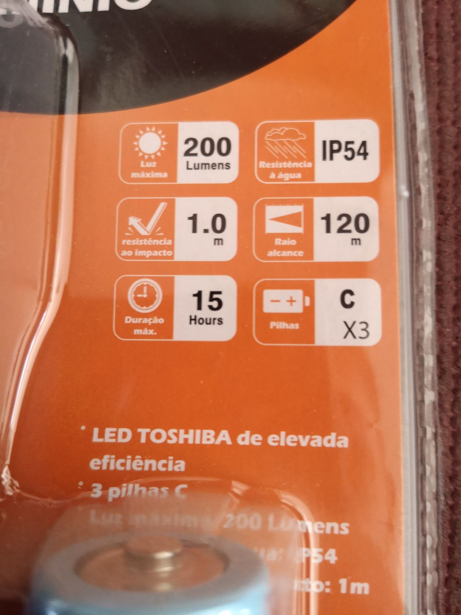 Lanterna led em alumínio