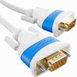 KabelDirekt 3 m Full HD, VGA do VGA 15-pinowe złącze D-Sub biały