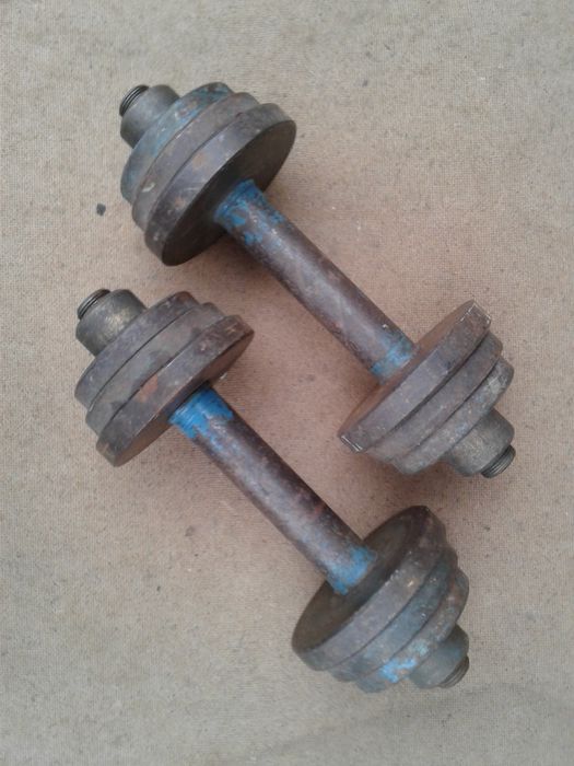 Гантели наборные по 5 СССР разборные гантелі 5 , 4 , 3 , 2 , 1  кг.