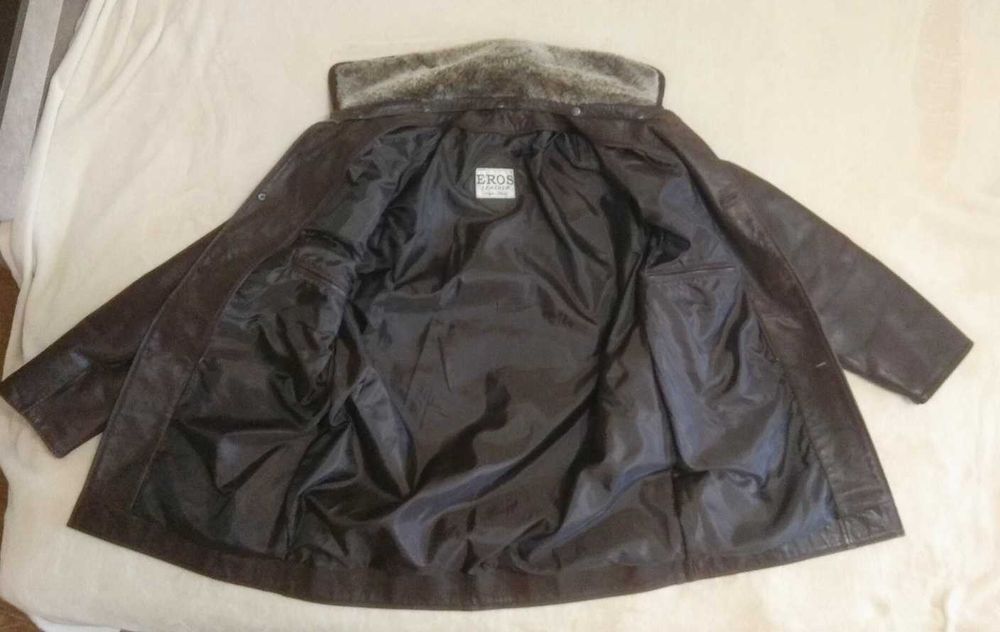Кожаная куртка дубленка EROS Турция Высокое качество Размер XL 50-52