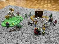 Playmobil zwierzęta zoo lew wybieg wózek dzieci ogrodzenie farma konie