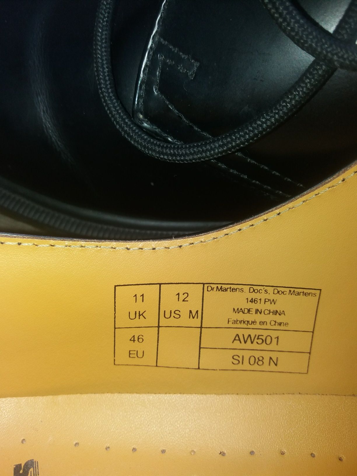 Туфли DR.MARTENS 1461 PW  разм. 45-46 оригин идеал.состояние