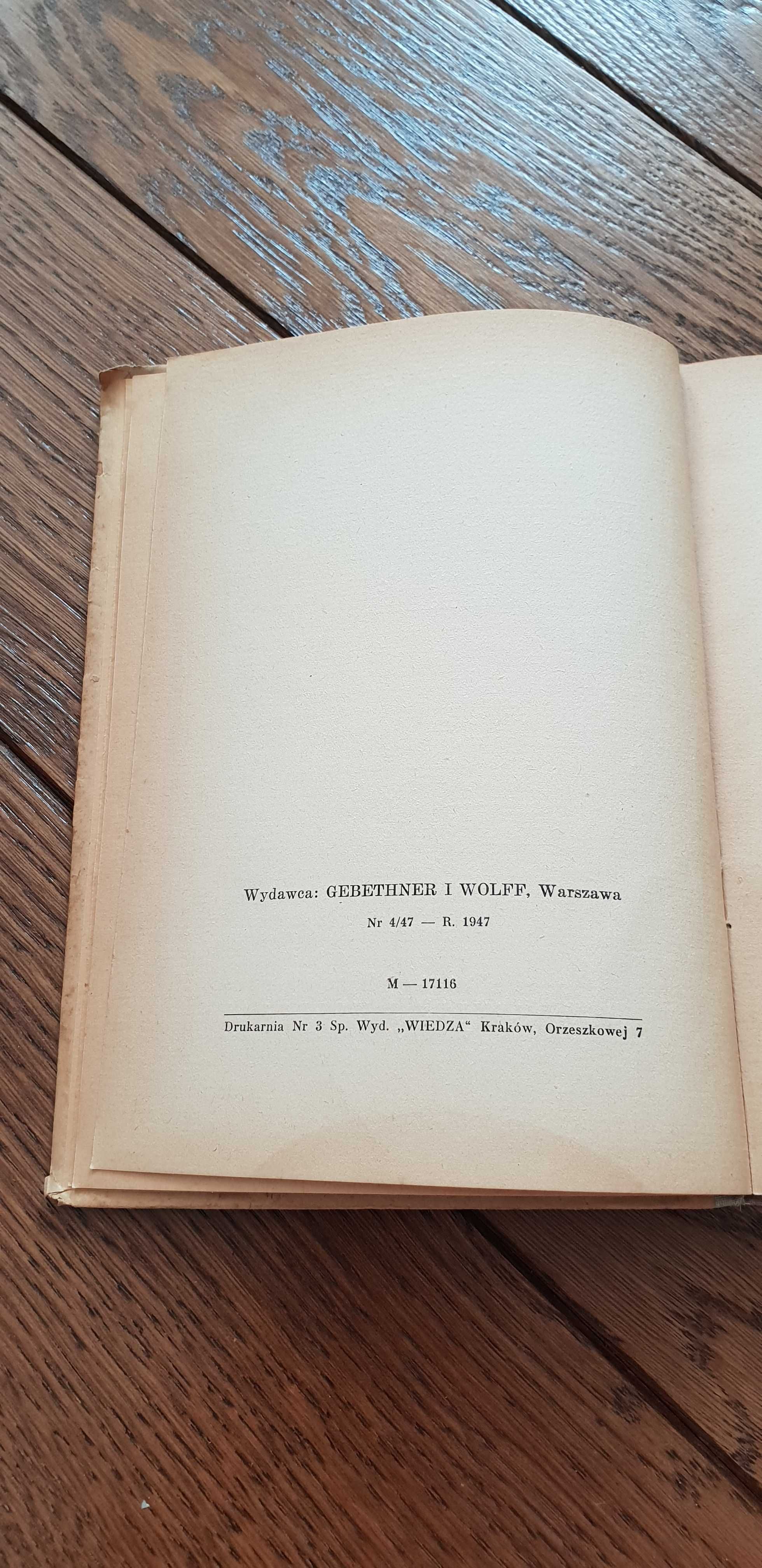 Książka rok 1947 "KOMORNICY" Władysław Orkan