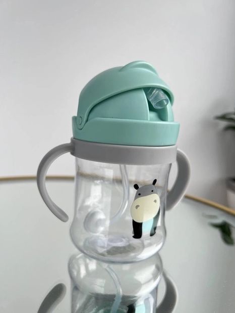 Непроливайка, дитячий поїльник з трубочкою, чашка з ручками 250 мл