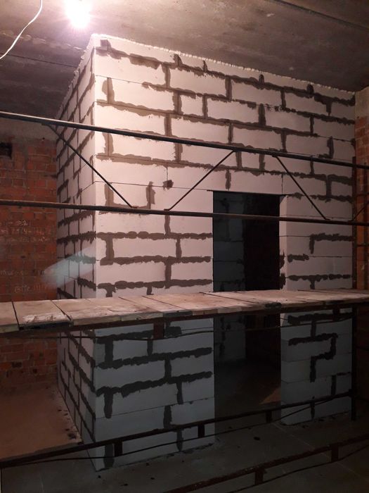 Кладка перегородок из кирпича, газоблока, шлакоблока