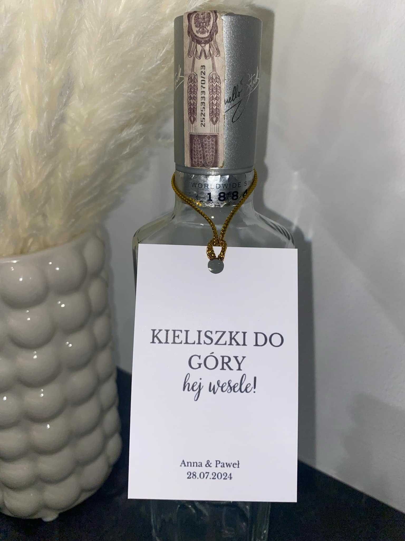 Zawieszki na alkohol URODZINY WESELE 50 sztuk