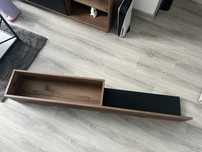 Półka ścienna Forn 156 cm dąb delano ciemny/czarny