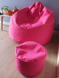 Różowy fotel pufa Sako xxl worek siedzisko wypełniona kuleczkami