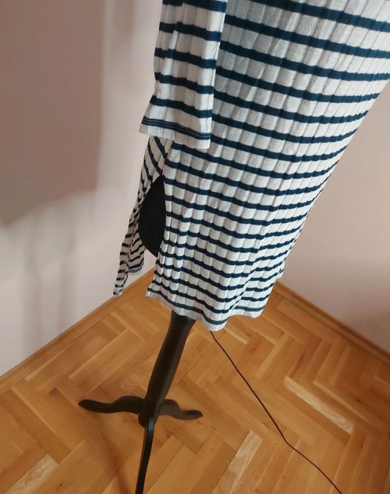 Tunika sweter bluzka Stradivarius rozmiar L w paski tanio okazja blog