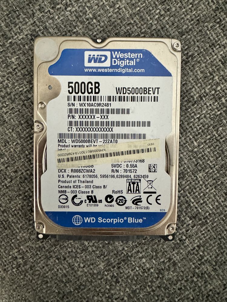 Western Digital WD5000BEVT 500GB Dysk PS4