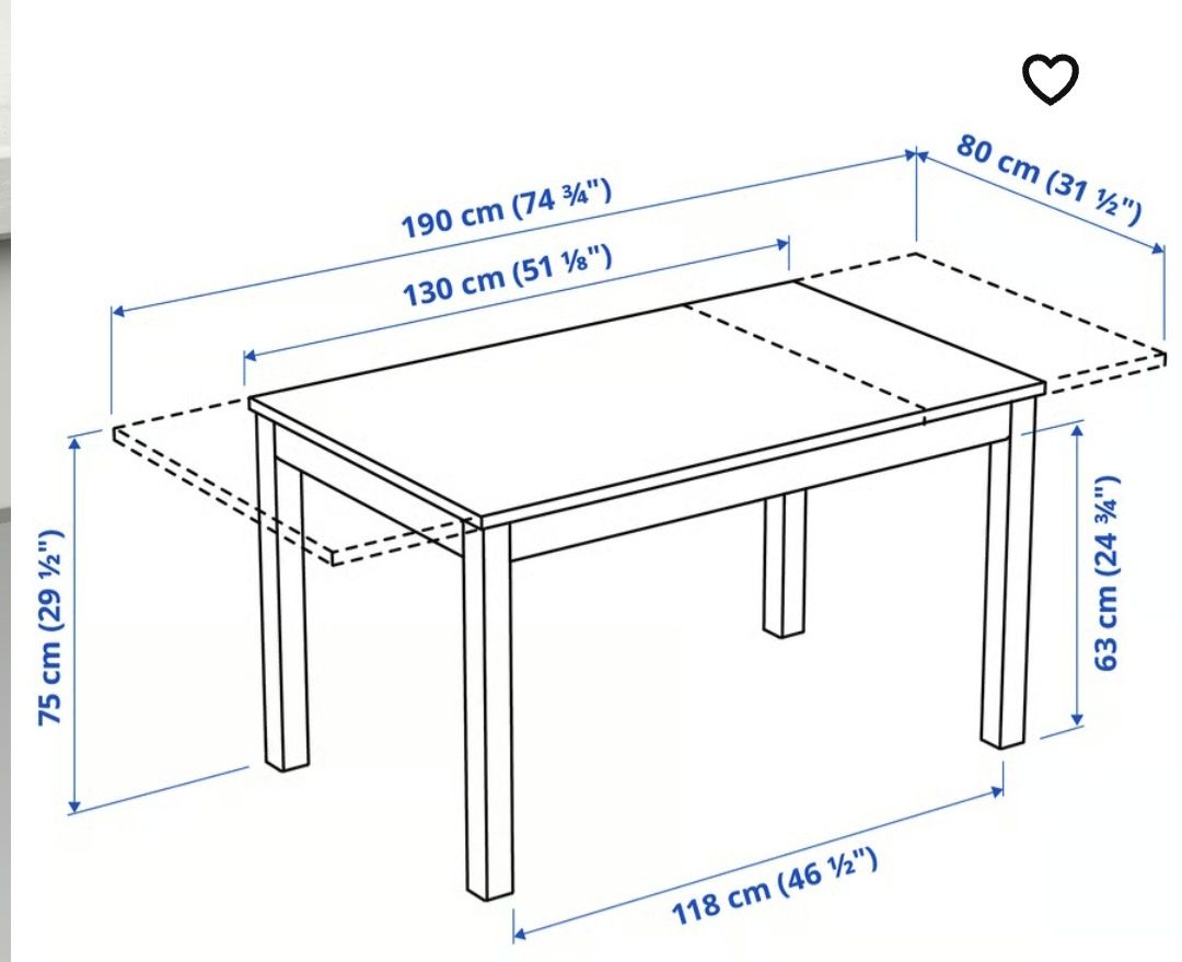 Mesa branca extensivel 1,90m  Laneberg iKEA